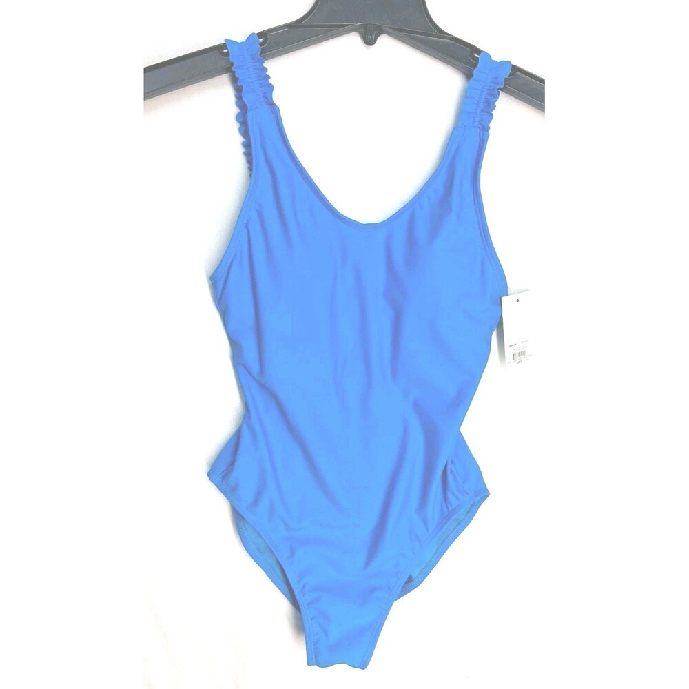 New Kohls So Womens 4 Blue One Piece Swimsuit Resortwear Vacation Beach Pool